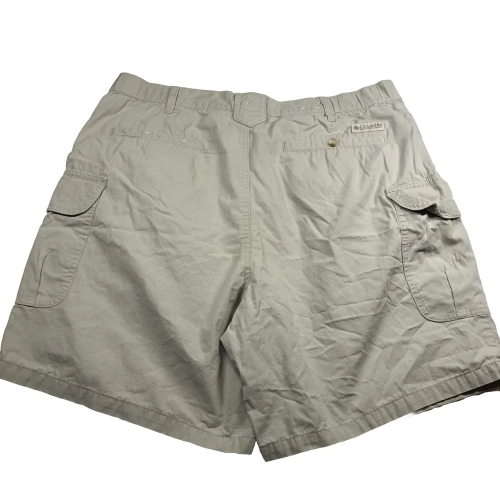 Vintage‎ Columbia Shorts Mens 40 Beige Adjustable Waist Cargo Pockets Hiking 8